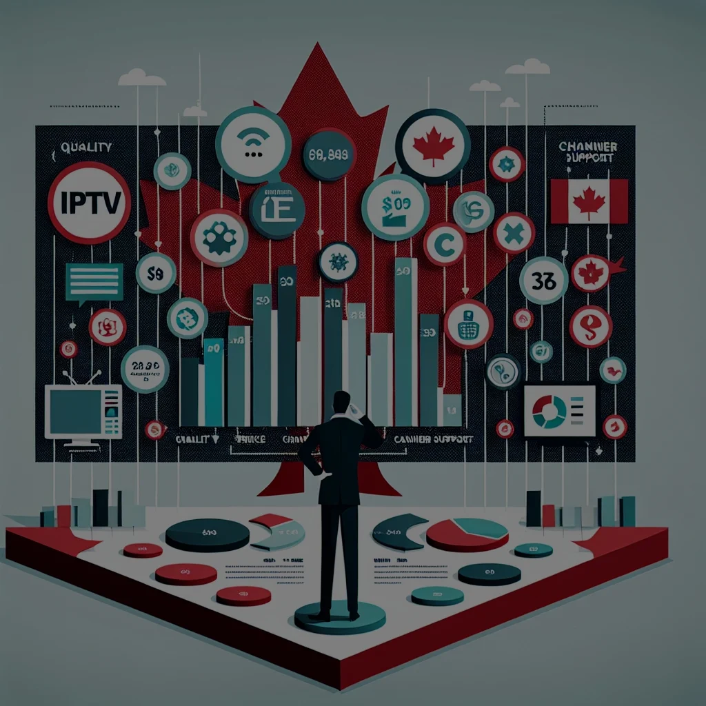 Man analyzing Canadian IPTV data chart