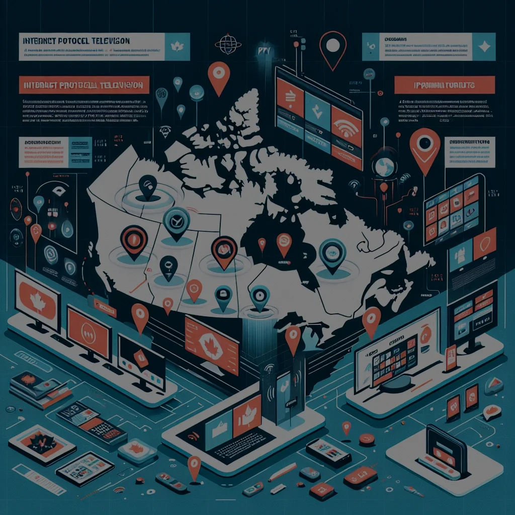 Infographic of IPTV technology in Canada.