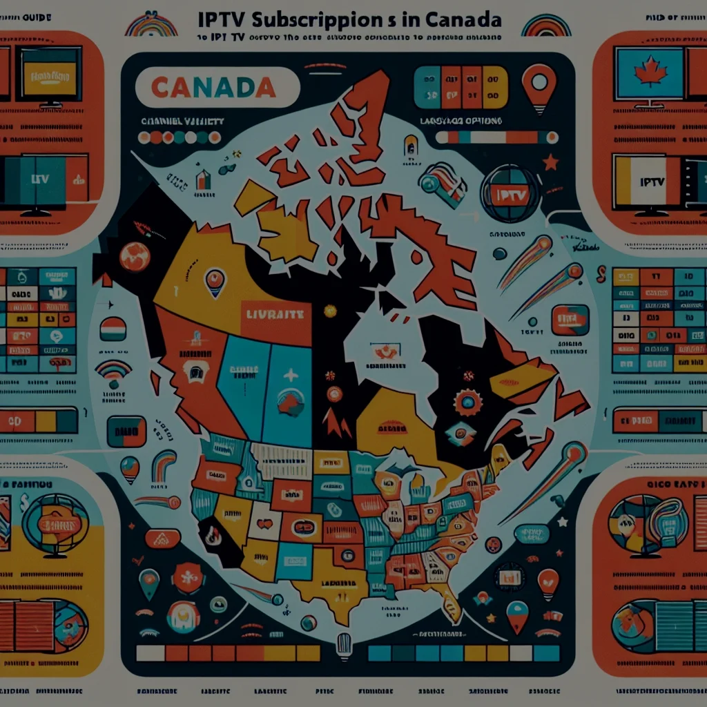 IPTV subscription map of Canada infographic